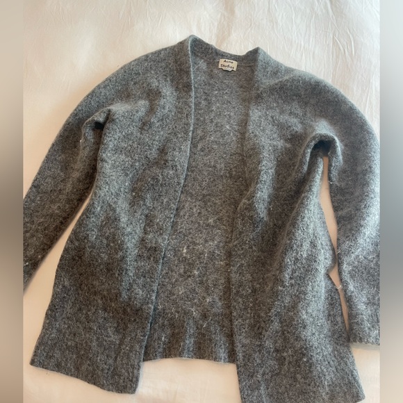 ACNE Alpaca open cardigan; grey size S - Picture 4 of 5